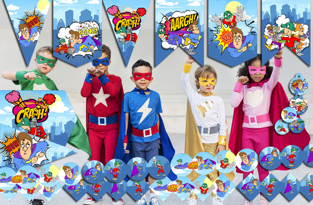 superhelden party deko